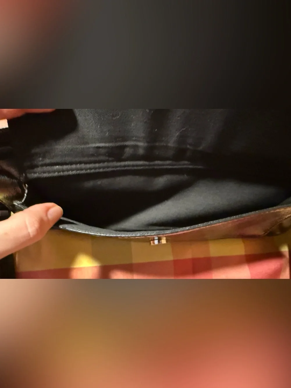 Talbots Black Quilted Patent Leather Clutch Wallet